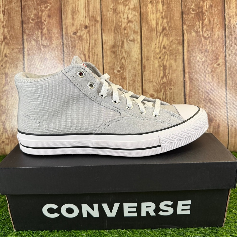 Converse CTAS Malden Street Mid Sneaker Mens Size 10 Grey Canvas Padded Collar